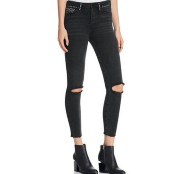 NWOT Free People Studded Ankle Skinny Jeans size 28 - Picture 2 of 9